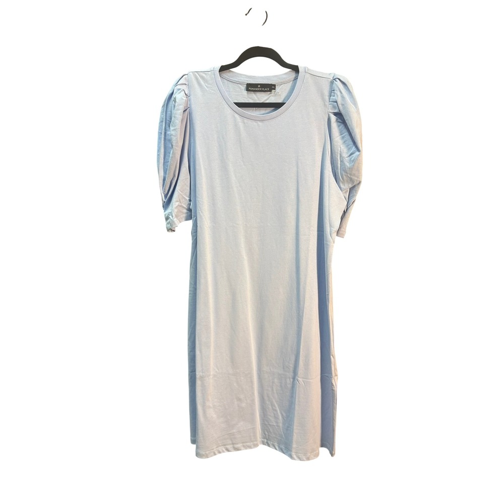 NWOT Tuckernuck Pomander‎ Place Stella Puff Sleeve Light Blue T-Shirt Dress XXL - Picture 2 of 5
